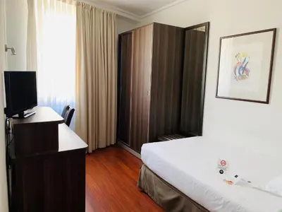 Cama o camas de una habitación en Hotel Yoldi