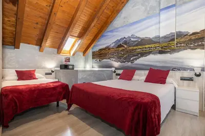 Cama o camas de una habitación en San Anton Benasque