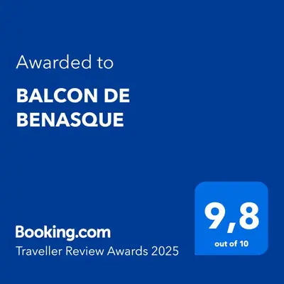 Certificado, premio, señal o documento que está expuesto en BALCON DE BENASQUE Losa Radiante Cama King Alta Gama Parking Opcional
