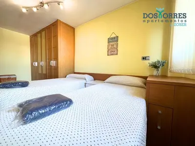 Cama o camas de una habitación en Dos Torres Conde Aranda - Céntrico con estacionamiento Incluido