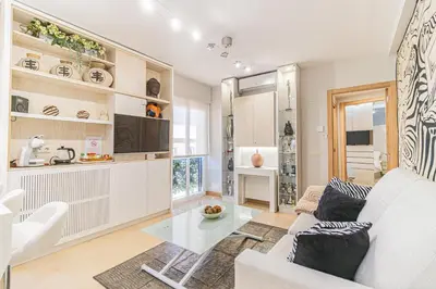 Una cocina o zona de cocina en Acogedor apartamento con acabados primera calidad