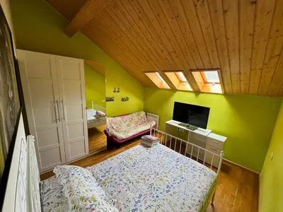 Cama o camas de una habitación en Casa La Montañuela