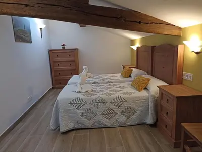 Cama o camas de una habitación en Casa Rural Sutegia