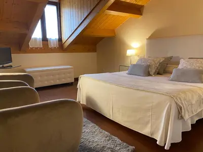 Cama o camas de una habitación en Los Arcos