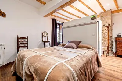 Cama o camas de una habitación en Can vinyals 1979