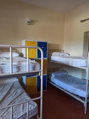 Cama o camas de una habitación en Albergue de Sos del Rey Católico