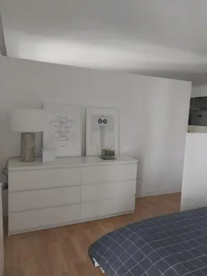 Cama o camas de una habitación en Loft luminoso y céntrico