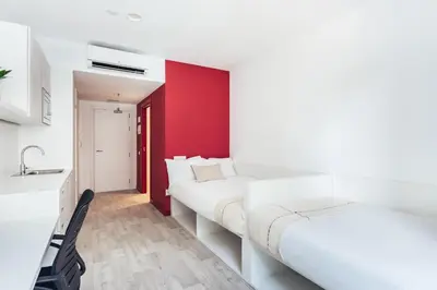 Cama o camas de una habitación en Soto House Pamplona