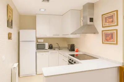 Una cocina o zona de cocina en Vall Fosca - Apartamento con espectaculares vistas y jardín privado