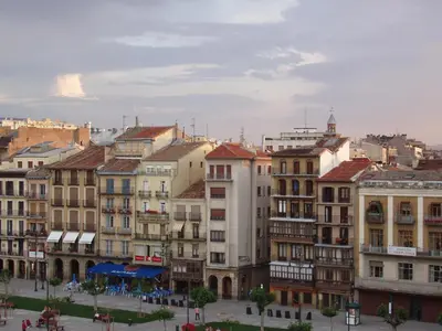Vista general de Pamplona o vista desde el apartamento