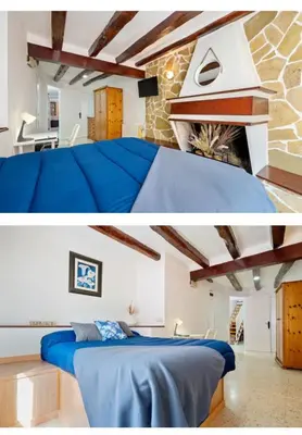 Cama o camas de una habitación en Ca la Neus