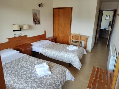 Cama o camas de una habitación en Apartamento de la Marmota Cerler